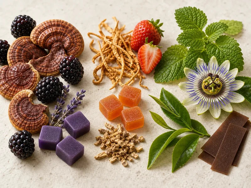 CHOOVY botanical ingredient and format still life